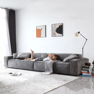 Ghế sofa văng cỡ lớn đệm nỉ V57