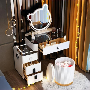 Bàn trang điểm gương LED tai gấu có sạc Pula BTD19