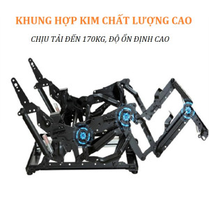 Khung ghế chắc chắn với hàng chục khớp bánh răng