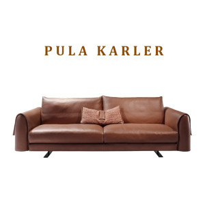 Sofa da chống cháy chống sốc Pula Karler (V67)