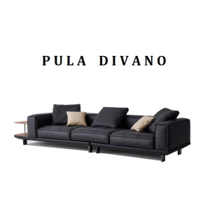 Sofa da chống mực bi Pula Divano (V71)