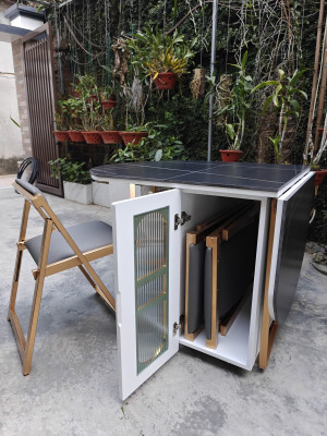 Ảnh thật bàn ăn thông minh Pula bàn giao cho khách