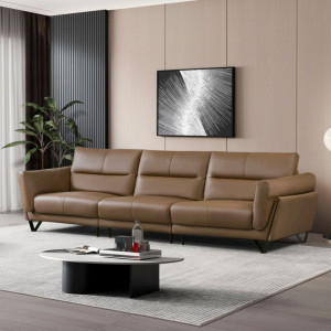 Sofa da thật Italy cao cấp Pula Vlado (V72) màu Nâu