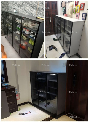 Tủ giày cánh kính SC42 tại công trình