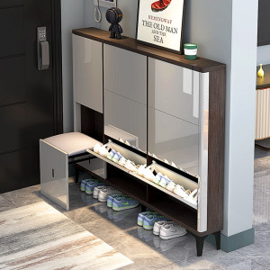 Tủ giày nhập khẩu Pula SC39 tích hợp ghế ngồi