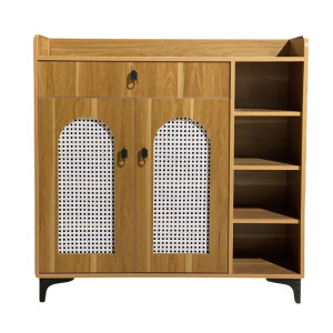 Tủ để giày cánh mây chân sắt Pula SC56 vàng
