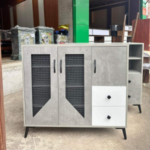 Tủ để giày cánh mây Pula SC59 ghi nhạt
