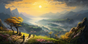 Tranh phong cảnh Bên Kia Sườn Đồi