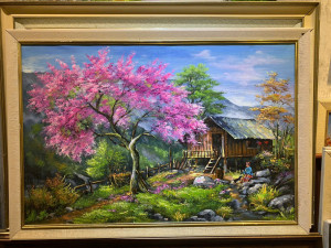 Tranh sau khi đóng khung