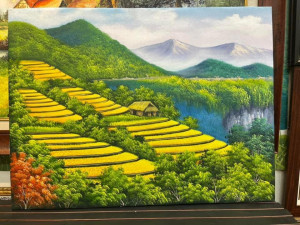 Tranh Hương Đồng Tây Bắc sau khi hoàn thiện tại xưởng tranh