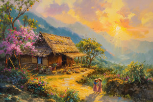 Tác phẩm Nắng Sớm Trên Bản