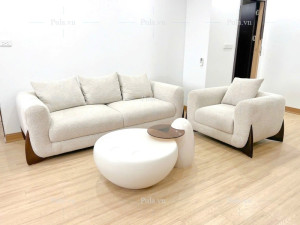 Trọn bộ sofa gồm 1 văng kèm 1 đơn bàn giao tại Đông Anh, Hà Nội