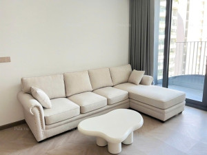 Bàn trà BT30 đi kèm với sofa trắng siêu đẹp