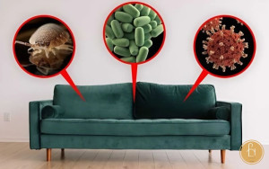 Bụi bẩn trong không khí bám vào vải sofa ảnh hưởng đến sức khoẻ