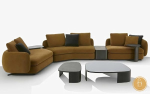 Sofa vải nâu đơn giản nhưng vẫn mang vẻ thanh lịch cho căn phòng của bạn