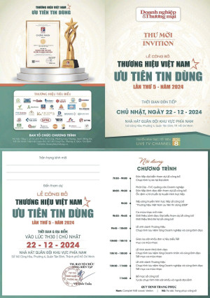 Thư mời tham dự Lễ công bố