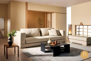 Lựa chọn màu tường phù hợp sofa màu kem