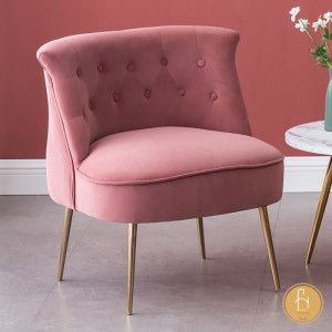 Sofa đơn màu hồng phong cách tân cổ
