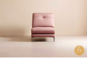 Mẫu sofa đơn màu hồng hiện đại