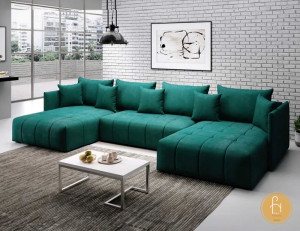 Sofa xanh lá bọc nỉ