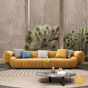 Ghế sofa văng quả bí đệm vải V41