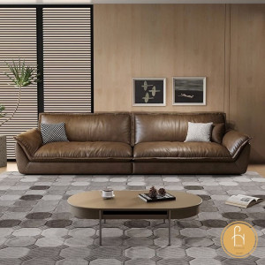 Sofa văng da bò Ý hiện đại Pula Nina (V85)