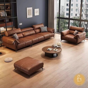 Sofa da cao cấp chống cháy Pula Benjamin (V69)