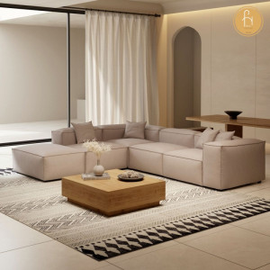 Phòng khách thêm đẹp nhờ mẫu sofa nỉ góc L