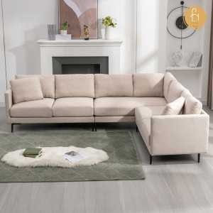 Bố trí sofa góc L trong phòng khách lớn