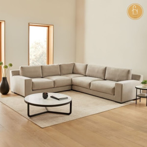 Sofa nỉ góc L đơn giản