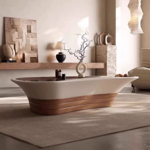 Bàn trà nhập khẩu cao cấp dáng thuyền Pula BT74