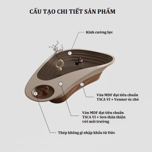 Bàn được làm từ các chất liệu cao cấp, tuyển chọn