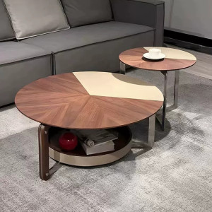 Bộ bàn trà tròn đôi nhập khẩu Pula BT68