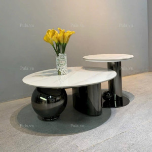Ảnh thật bàn trà BT75 trưng bày tại showroom Pula